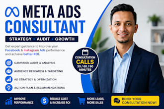 be your meta ads consultant for profitable campaigns