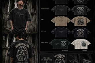 design custom streetwear and vintage t shirt graphics