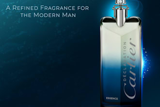 design a luxury perfume and product poster