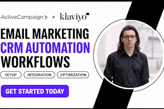 setup activecampaign klaviyo email marketing crm automation workflows