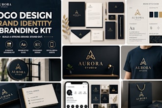 design a mordern minimalist business logo and branding kit