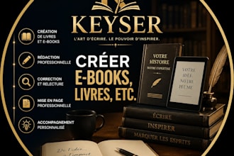 création, rédaction et correction de livres et ebooks
