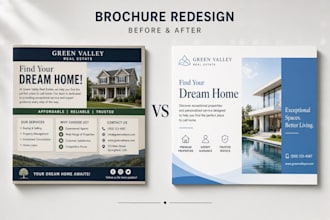 redesign brochure or PDF into modern print ready design