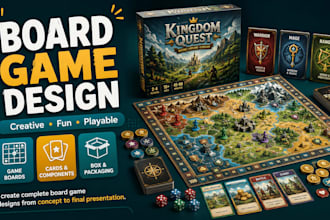 design game boards, cards and its components