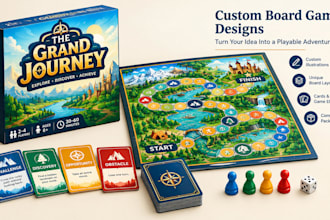 design game boards, cards and its components