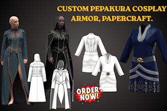 do custom pepakura cosplay armor, papercraft, 3d helmet eva foam sewing patterns