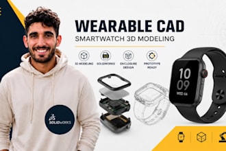 do wearable cad, watch 3d modeling, solidworks, device enclosure and prototype