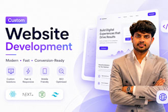 build custom website, front end developer, full stack dev