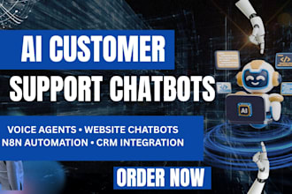setup ai customer voice support business website chatbots agents automation n8n