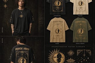 design custom streetwear and vintage t shirt graphics