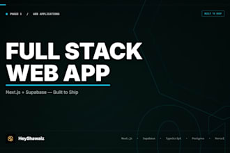 develop a full stack web application with next js and supabase