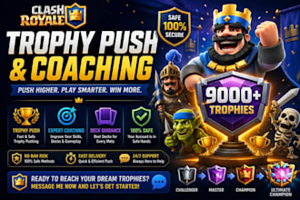 coach you in clash royale and help you improve and rank up