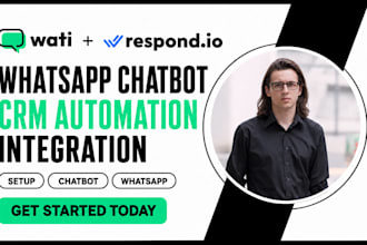 setup wati respond io whatsapp chatbot crm automation integration