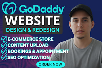 build godaddy website godaddy design or redesign godaddy website godaddy  store