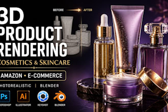 do 3d product cosmetic rendering photorealistic amazon product images in blender