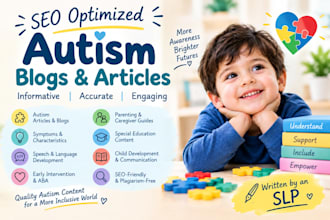 write autism articles and blogs as an slp