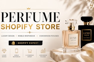 design, redesign perfume website, perfume shopify store, perfume ecommerce store