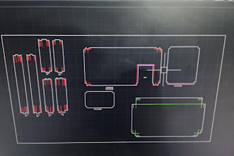 draw 2d autocad technical drawings and kitchen equipment parts