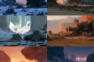create star wars and sci fi illustration