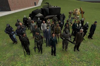 develop custom garrys mod addon port characters npcs and player models