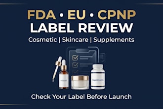 review cosmetic skincare and supplement labels for fda eu and cpnp compliance