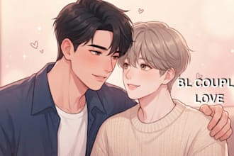 draw bl couple art boys love manhwa oc ship yumeship yaoi webtoon illustration