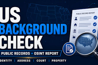conduct a US background check using public records and osint