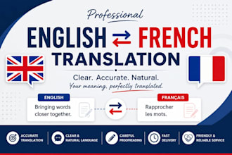translate english to french and french to english