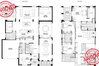 review sign and seal architectural floor plans for permit