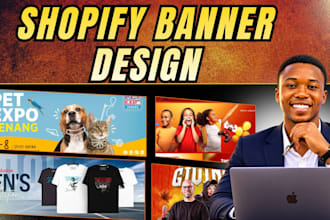 design shopify web banner website header for shopify expert shopify store
