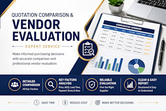 compare supplier quotations and prepare a vendor evaluation report