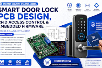 design smart door lock pcb design, rfid access control and embedded firmware
