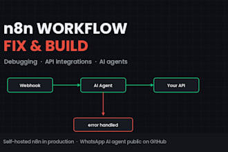 fix, debug or build your n8n workflow and automation