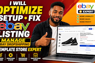 optimize setup fix ebay listing manage ebay dropshipping template store expert