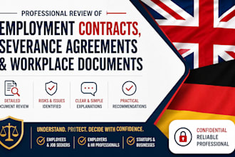 review employment contracts, severance agreements and workplace documents