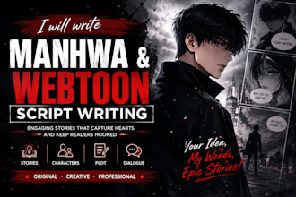 write an engaging manhwa or webtoon story script