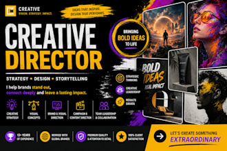 be your creative director for brand strategy visual direction