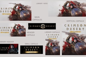 design steam capsule artwork steam page banner game banner