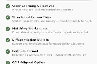 create lesson plans and worksheets