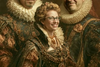create custom royal portrait from photo