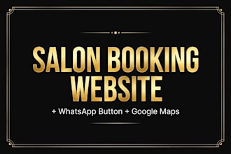build luxury salon website with whatsapp booking that gets bookings