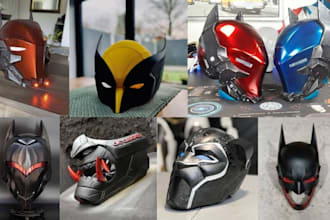 custom 3d mask 3d helmet cosplay mask armor prop stl model 3d printing and paint
