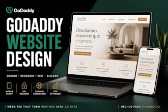 design godaddy website, godaddy redesign, godaddy SEO, godaddy builder