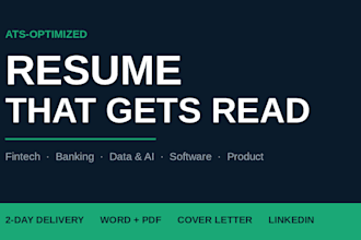 write an ats resume for tech and finance jobs