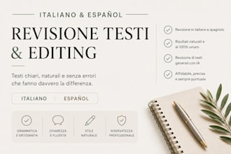 proofread and improve your italian or spanish text