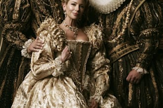 create renaissance royal family, royal couple portrait
