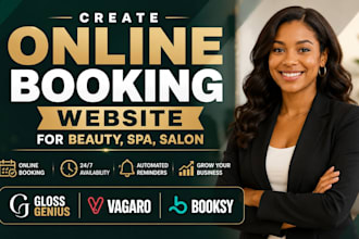 create online booking website for beauty spa salon on glossgenius vagaro booksy