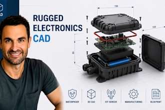 create waterproof electronics housing cad models rugged device protection