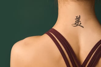 design authentic japanese kanji tattoo and calligraphy with mean