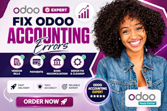 fix odoo accounting errors, vendor bills, payments and bank reconciliation HR